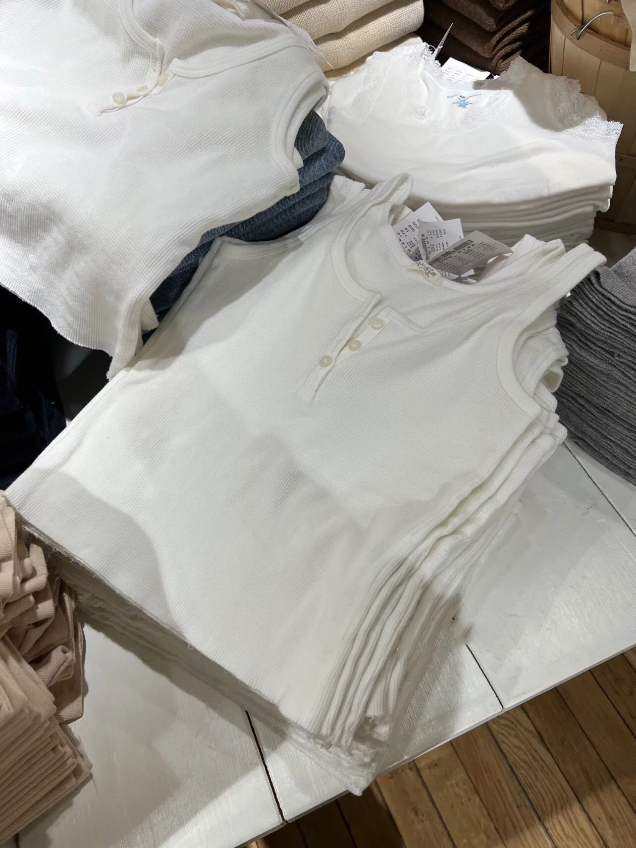 Buttons Waffle Cotton Tank Top Woman Round Neck Sexy Sleeveless Retro Crop Tops 2023 Summer Solid Simple Vintage Y2k Vest Chic