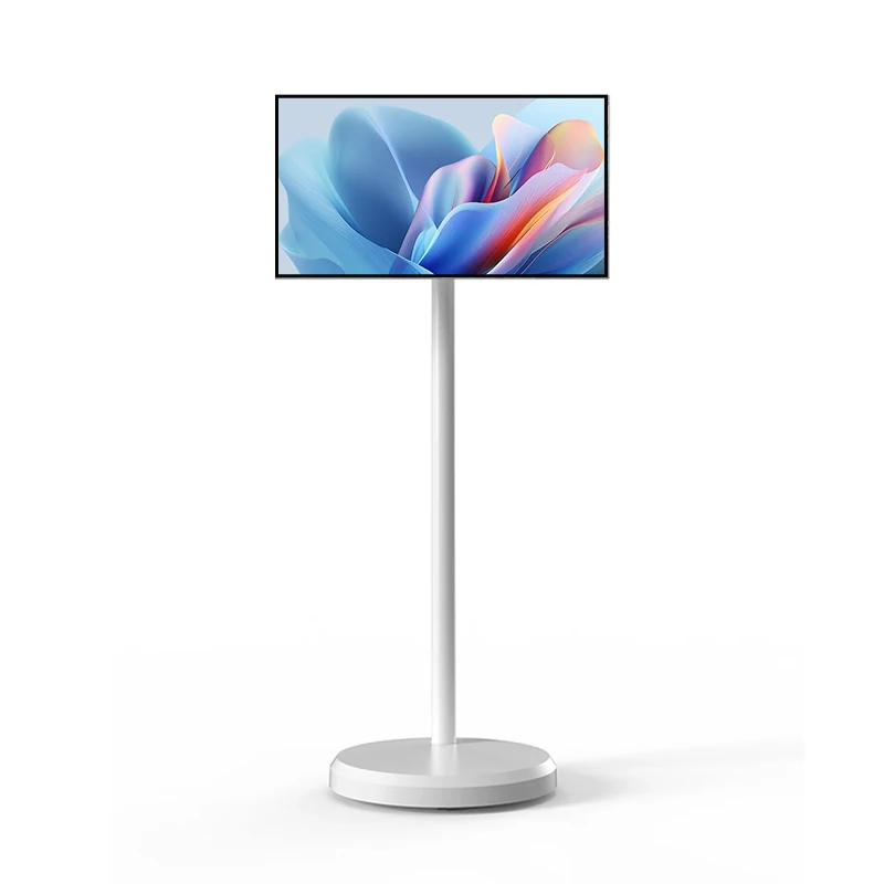 24 Inch Portable Smart Screen on Wheels 1080P Interactive Android OS Support Google Store Wireless Moveable