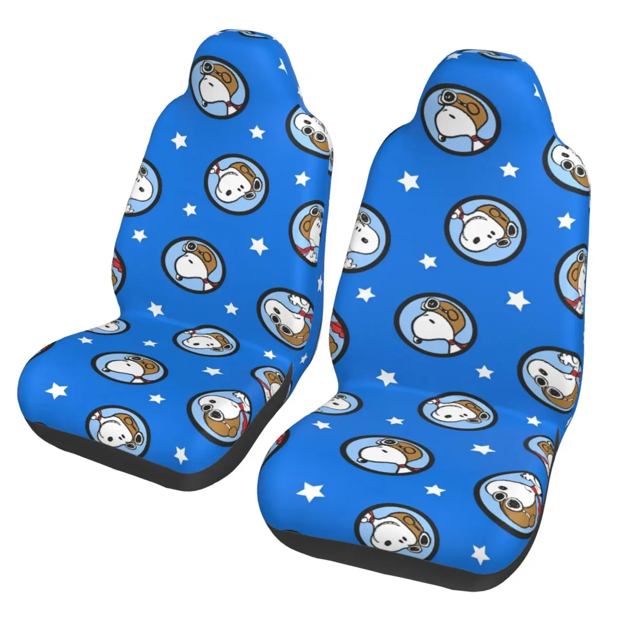 

Snoopys Cartoon Dog Car Accessory Bucket Seat Covers for Vehicles Universal Fit Seat Covers for Car Truck Suv
