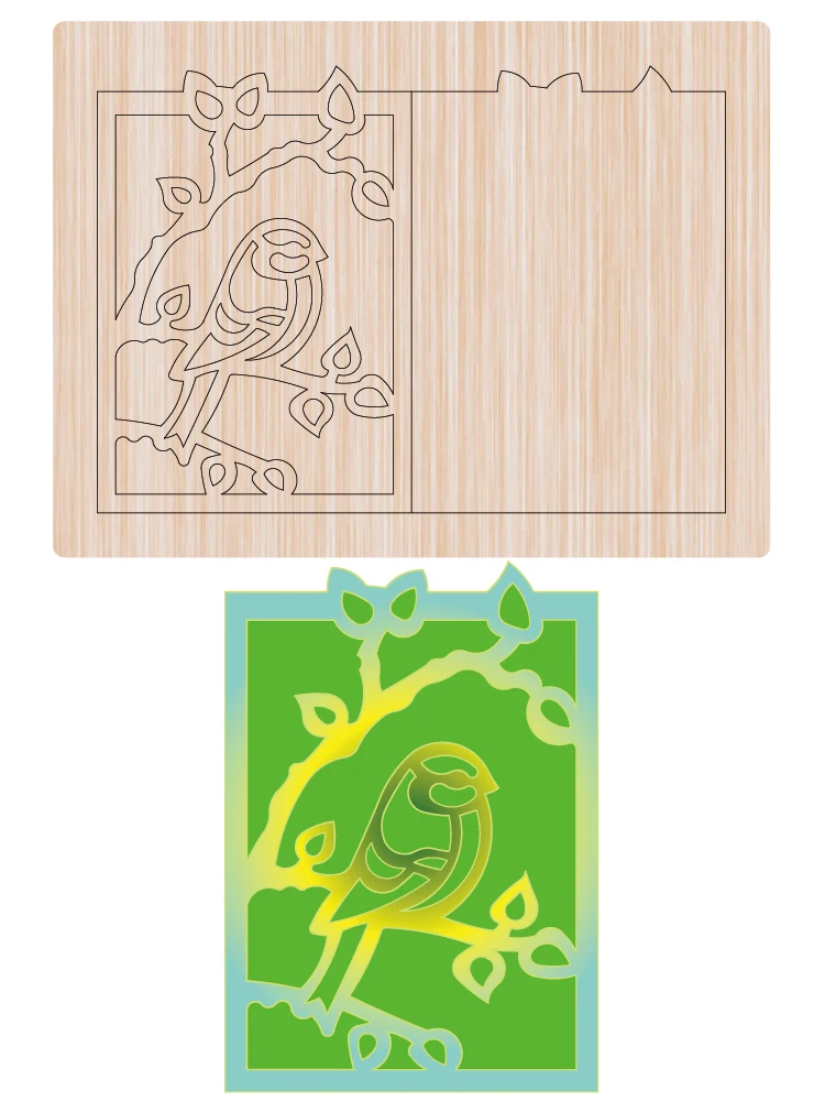 SIZZIXDIES 1piece 8-inch bird wooden cutting dies is suitable for most machines