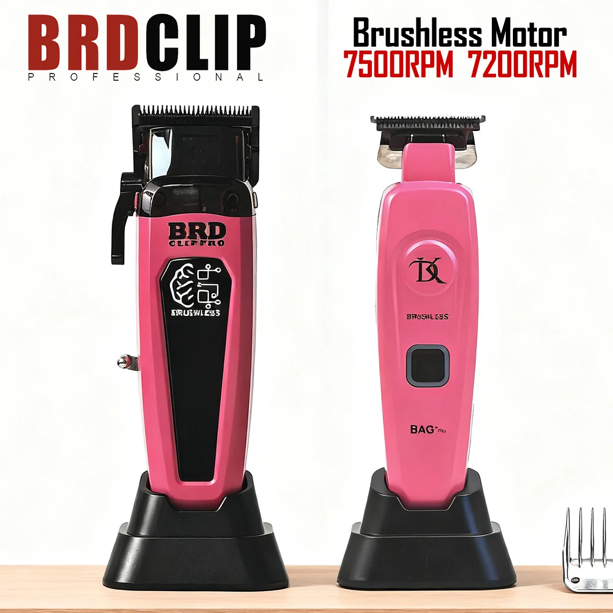

Профессиональная машинка для стрижки волос BRDCLIP с бесщеточным двигателем 106B DK078 7500 об/мин 7200 об/мин электрический беспроводной триммер DLC лезвие мужские с базой
