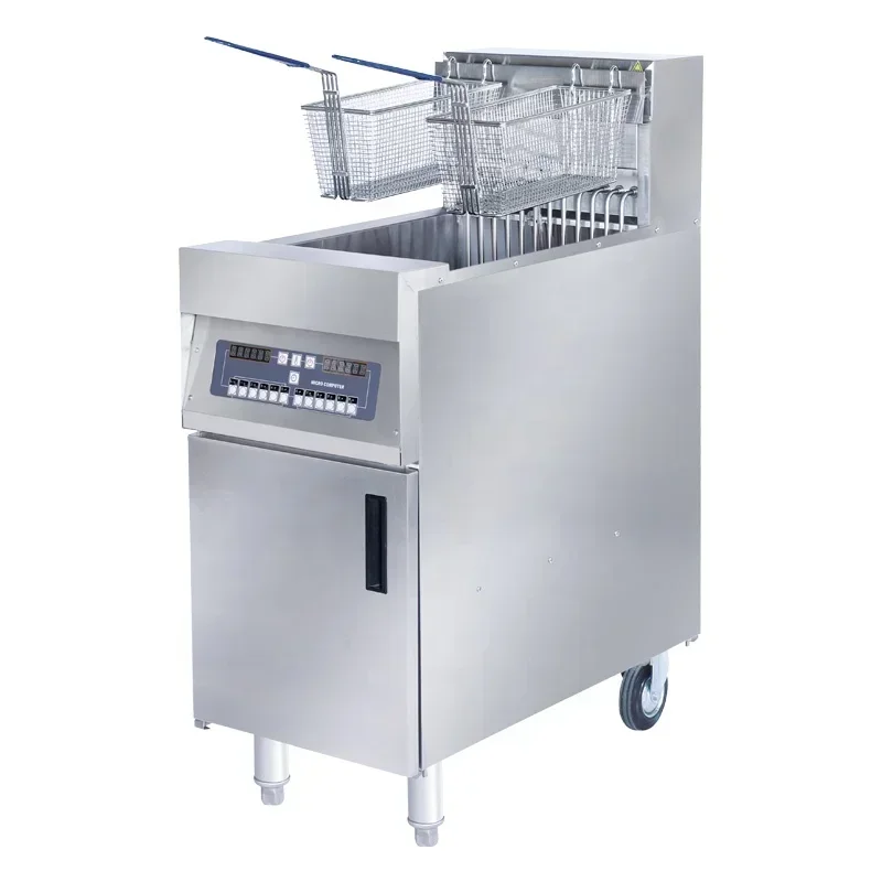 Industry Equip Gas Deep Fryer Electronic Open Double Freidora De Papas a Gas Chicken Pressure Fryer