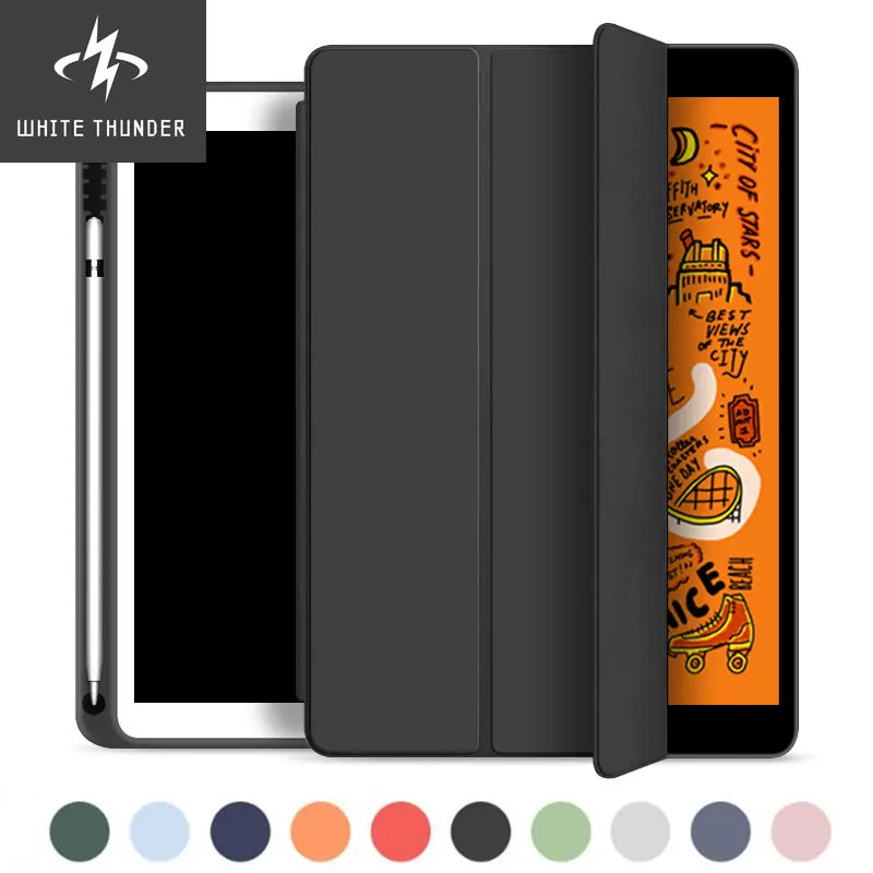 

For ipad case 7th generation cover For Ipad 10"2 2021 9th 8th cases For ipad Air Air 2 9.7 5/6th with Pencil Holder Cover