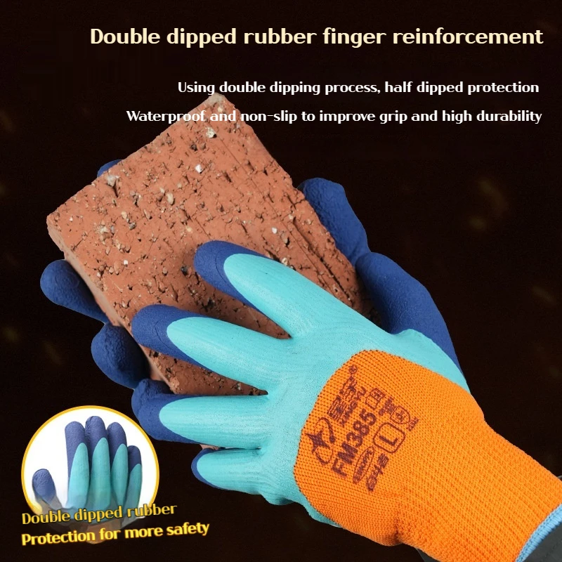 Winter garden work gloves Waterproof/fleece warm gloves Wrist-length For work to avoid hand injuries Garden hand tools