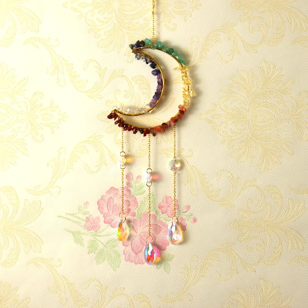 Picture 4: Moon Crystal Suncatcher Rainbow Hanging Window Decor Gift