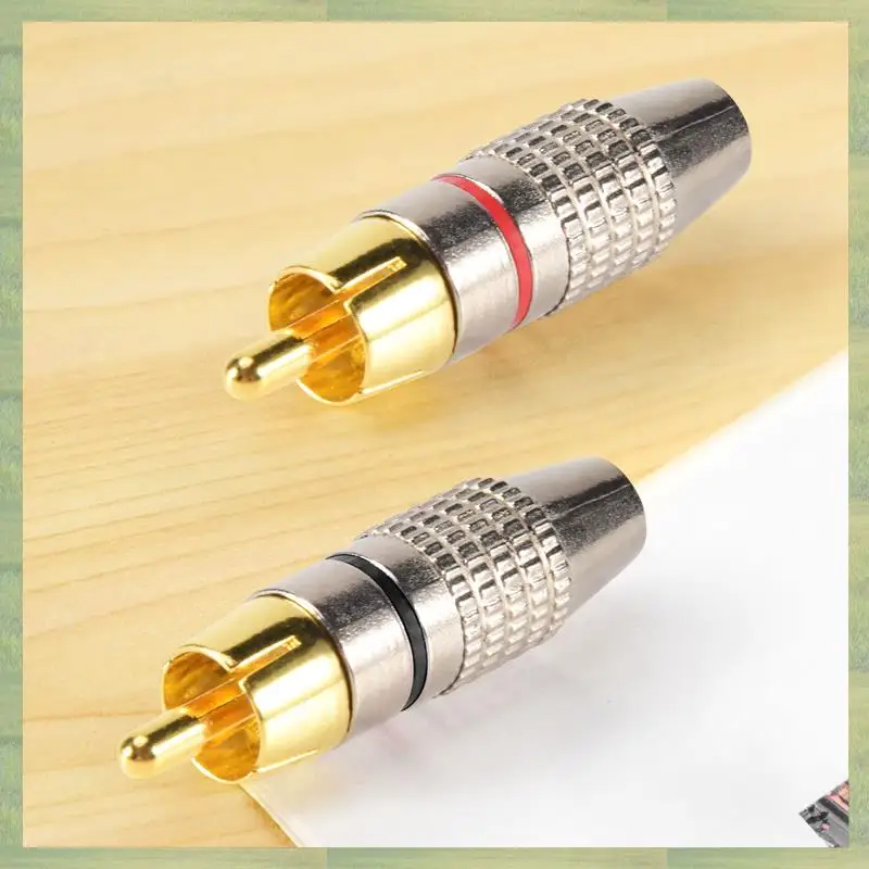 N15R-20 piezas conector de Cable de bloqueo de Audio y vídeo RCA chapado en oro