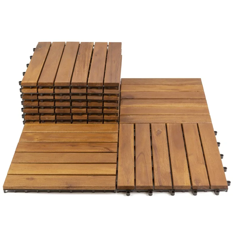 تصميم كلاسيكي مثالي لشرفة الفناء الداخلي والخارجي، تركيب سهل التعشيق للأرضيات المقاومة لقالب الفناء المنزلي