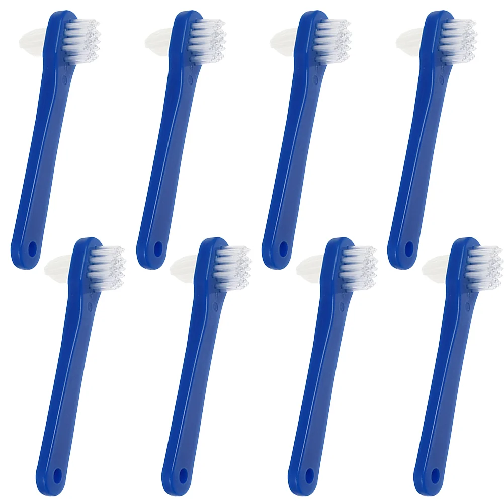 8 Pcs Double-ended Denture Toothbrush Firm Cleaner Household Small Portable Cleaning Braces