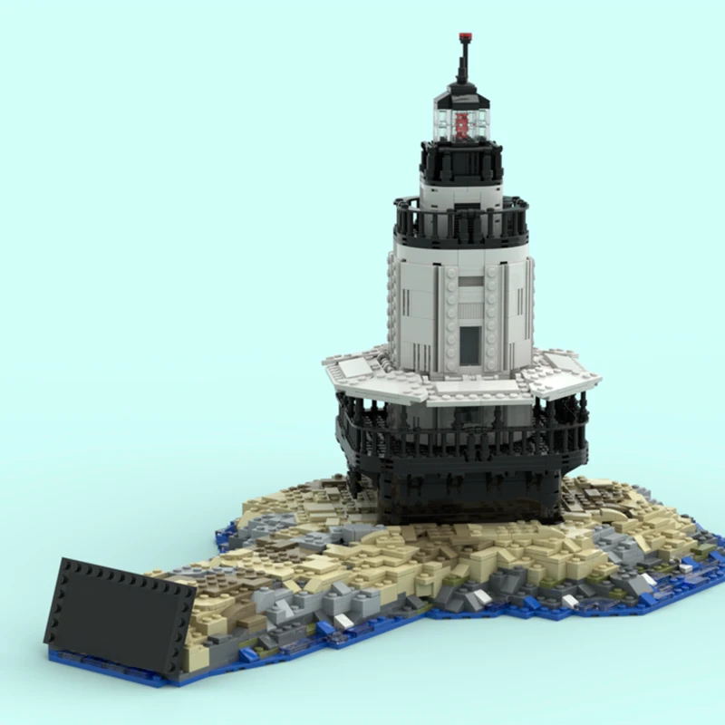 2161pcs MOC Spring Point Ledge Lighthouse Base Model Building Blocks Christmas Gifts Craft Education Brick Display Assemble