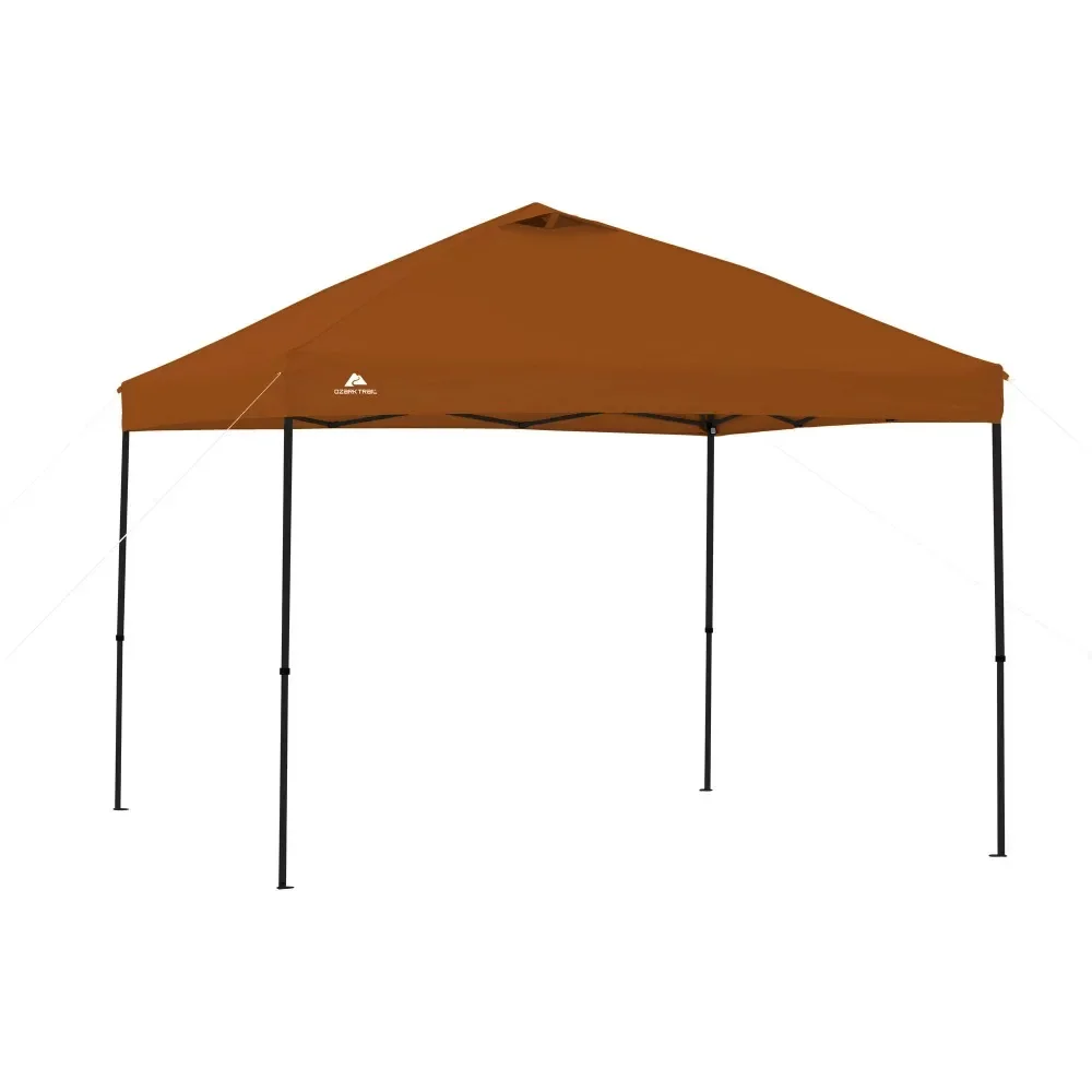 

10' X 10' Brown Instant Outdoor Canopy With UV Protection Camping Supplies Freight Free Camping Tent Travel Equipment Tents