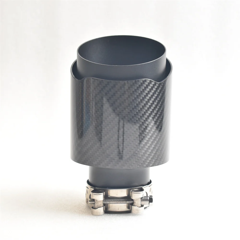 Milltek Sport Carbon Fiber Exhaust Tip Matte Black 304 Stainless Steel Core Lightweight Rustpro 51-76mm Inlet 89/102mm Outlet