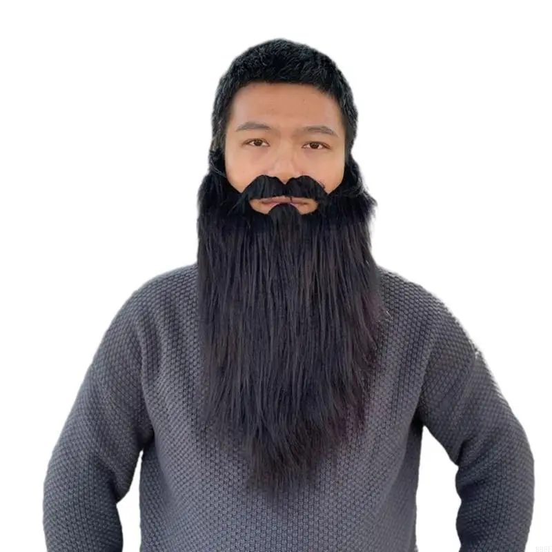 B95F Halloween Barba Cabelo Disfarce Acessórios Festival Bigode Fonte Festa