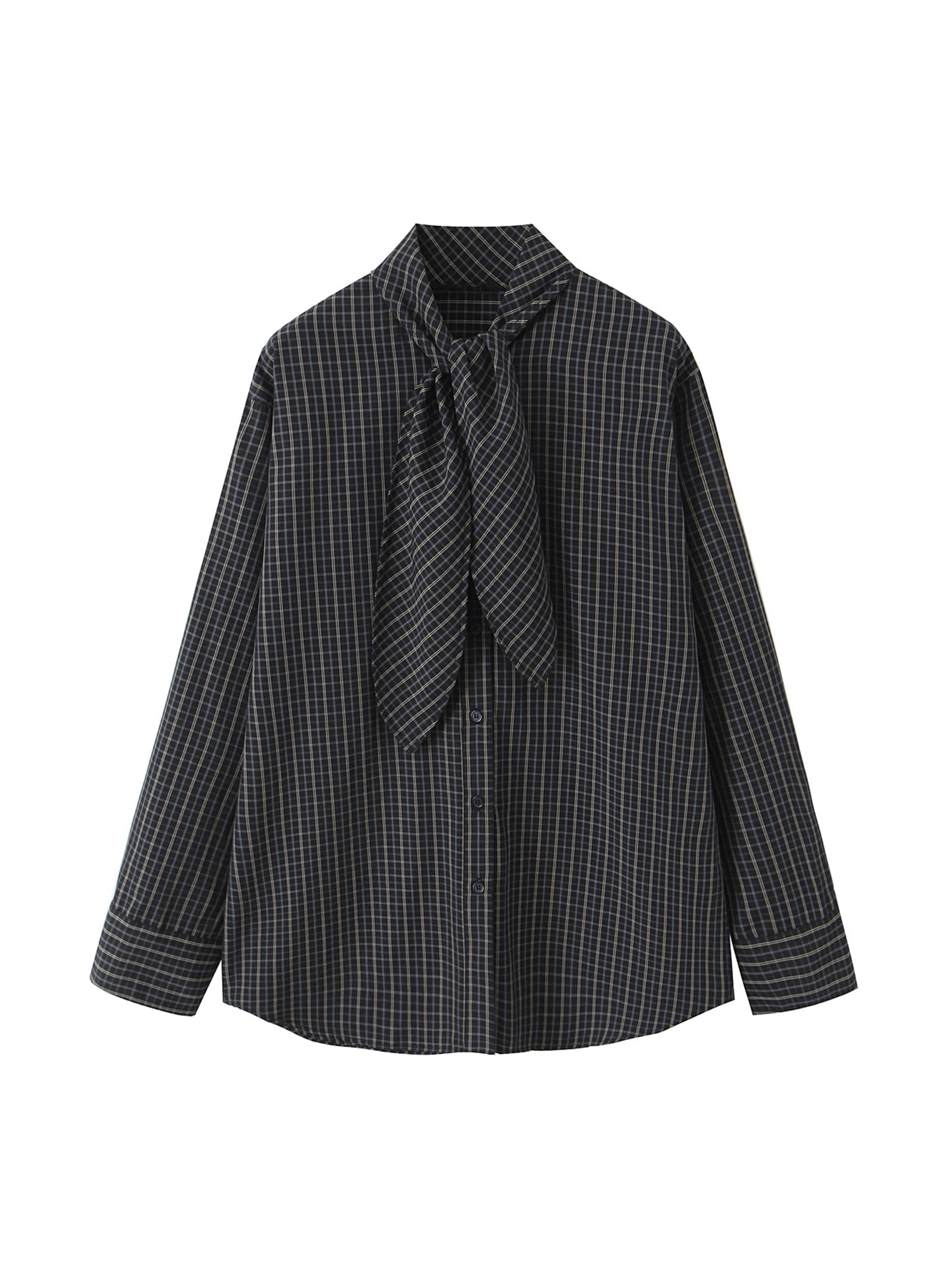 

Женские черные готические клетчатые рубашки, блузки, винтажные Y2k 90-х годов, эстетичная элегантная рубашка на шнуровке с длинными рукавами 2000-х годов, одежда на осень-весну