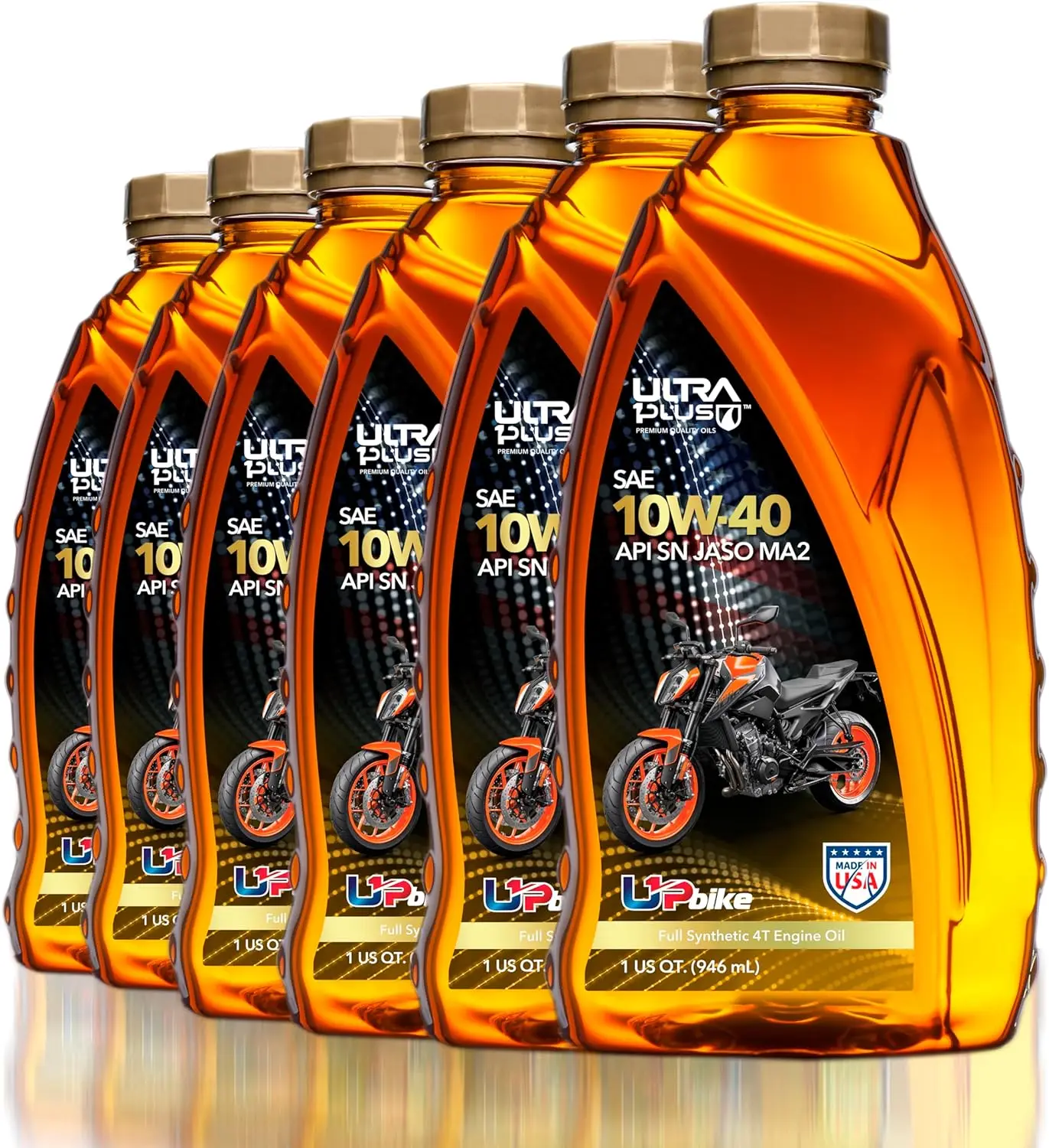 

Полностью синтетическое моторное масло для мотоциклов 10W-40, сертифицированное по стандартам API SN JASO MA2, для высокопроизводительных двигателей и систем с мокрым сцеплением