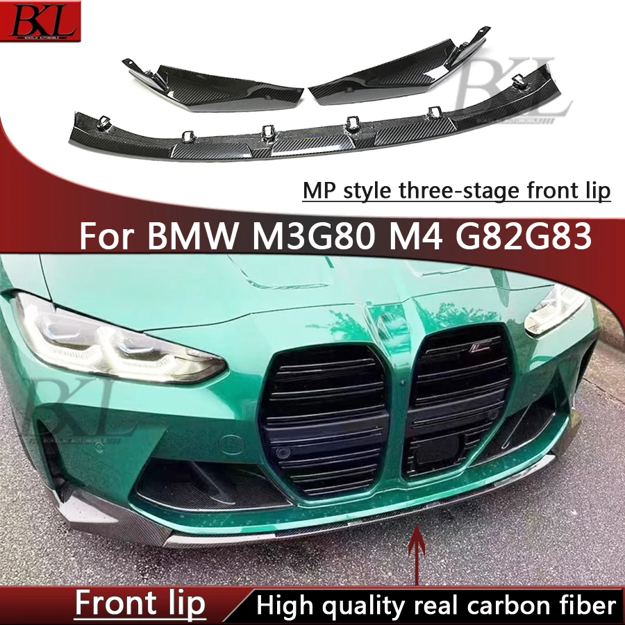 

For BMW M3 G80 M4 G82 G83 MP Style Carbon Fiber Car Front Bumper Diverter Spoiler Diffuser Front lip chin upgraded body kit