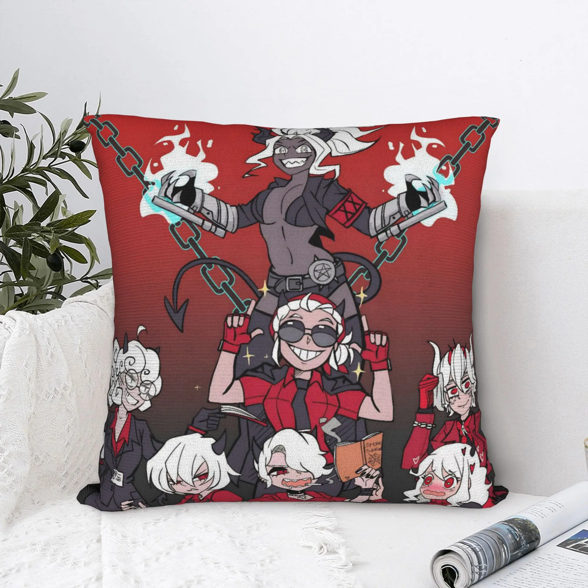 Soft Helltakers Lucifers Cerberus Game Pillowcase Fabric Cushion Cover Decoration Anime Pillow Case Cover Home Square