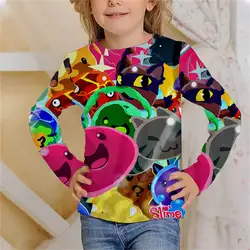 Long Sleeve T-Shirts Slime Rancher Cartoon Anime Game 3D Print Summer T Shirt Fashion Kids Boy Girl Tees Tops Children Clothing