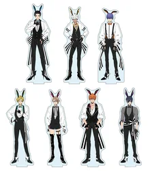Anime Store Obey Me!Asmodeus Lucifer Mammon Leviathan Bunny Boy Ver Acrylic HD Characters Stand Desktop Decor Gifts About 15cm