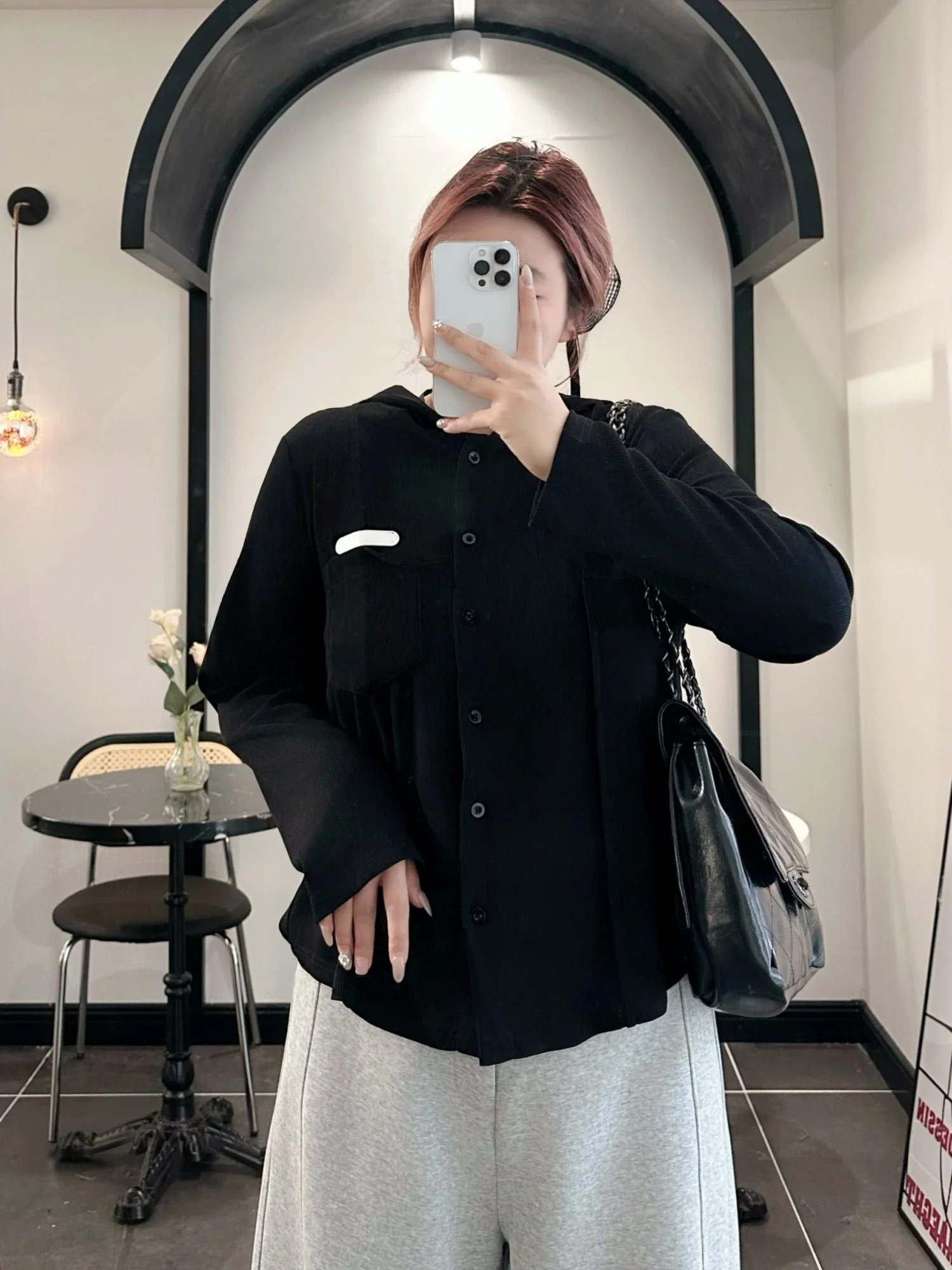 

Slim Fit Long Sleeve T-Shirt Hooded Base Layer Super Slimming Spring New Style plus Size Women's Clothing Korean Style