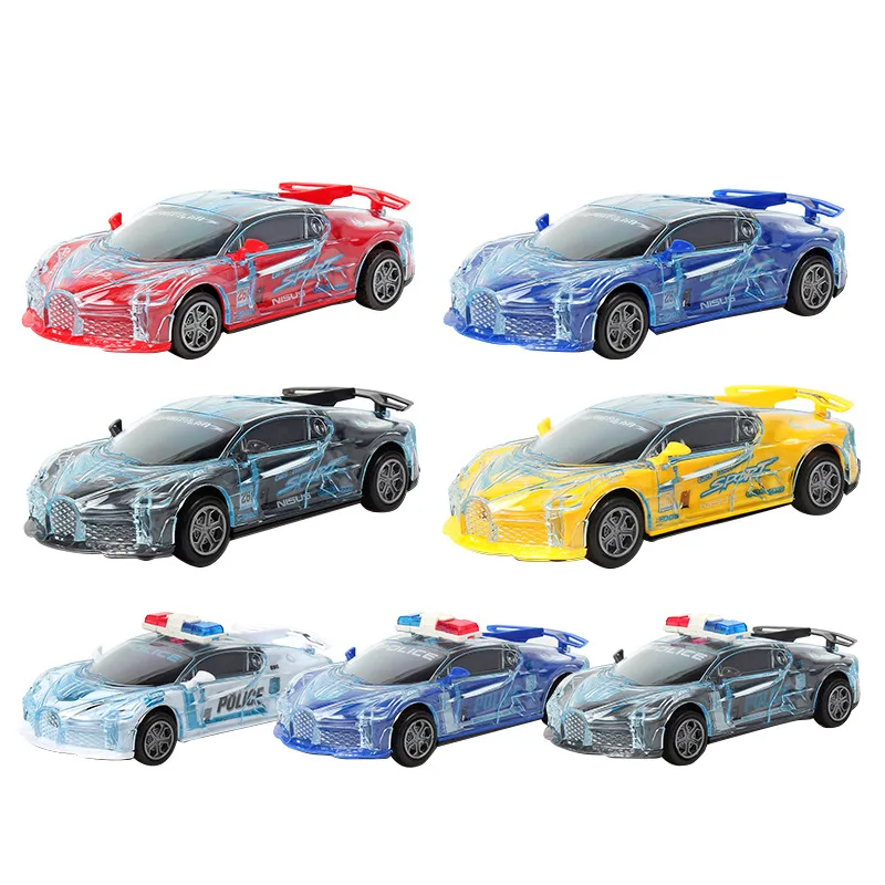 Cool And Luminous Children\'s Toys Universal Car Music Sports Car Police Car Model Electric Children\'s Toys