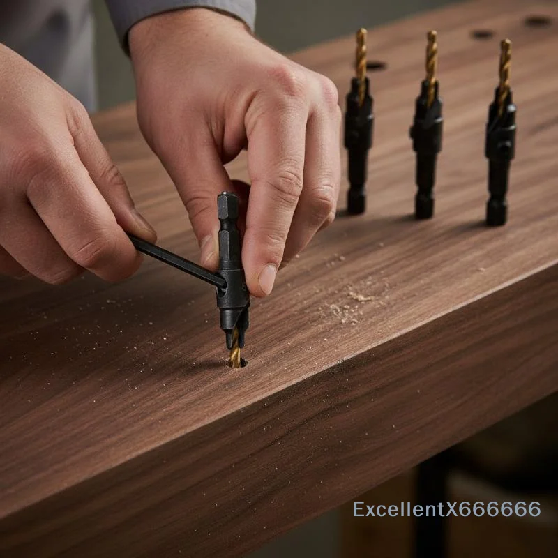 4/5PCS Hex Shank Countersink Drill Bit Set High Hardness Multiple Sizes Perfect