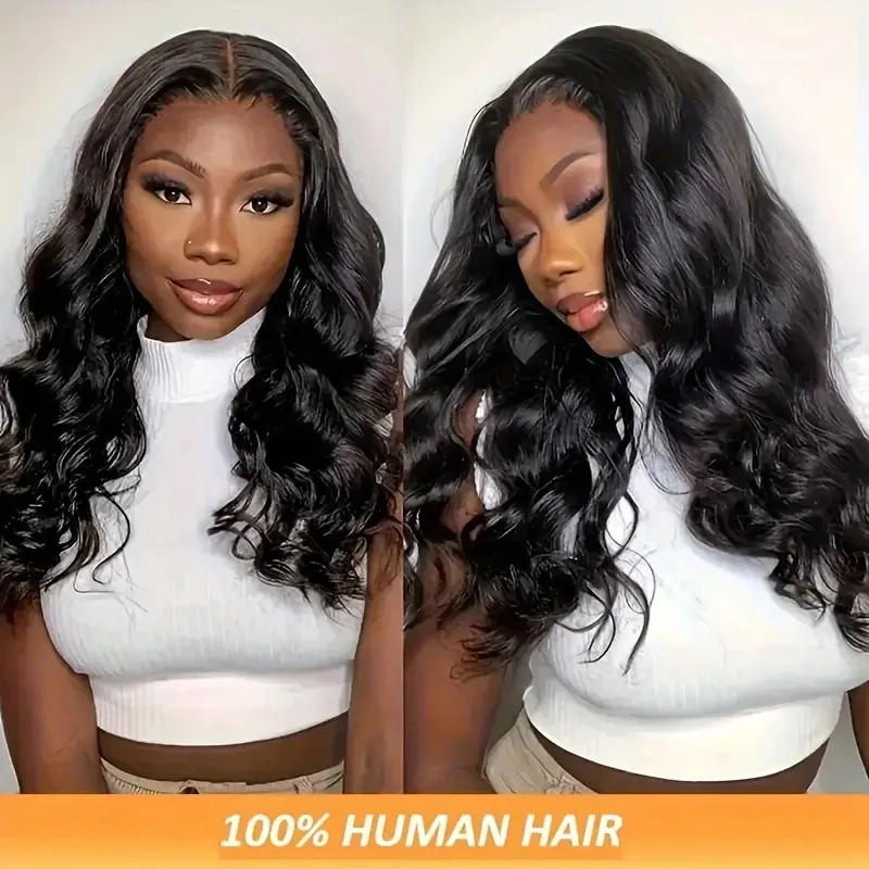 Alimice 5x5 Lace Body Wave Pre Plucked Wig Human Hair 180% Density Transparent Lace Glueless Wigs Human Hair For Women