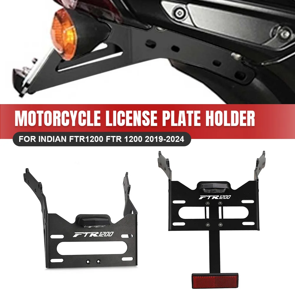 

Motorcycle Accessories For Indian FTR1200 FTR 1200 2019 2020 2021 2022 2023 2024 Rear License Plate Holder Number Plate Bracket