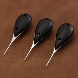 YUAN High-End Leather Stitching Awl Round/Diamond/French cucito Hole Puncher fai da te fatto a mano LeatherCraft Tool HRC 55 440C Steel