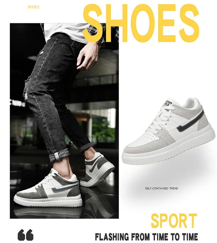 Herren-Sneaker mit Höhenerhöhung: Atmungsaktive Sportschuhe für Männer mit 4cm, 6cm, 8cm oder 10cm Erhöhung – Detail 2