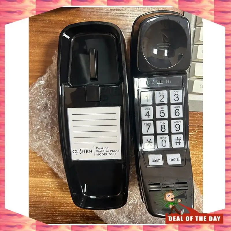 

24-Hour Delivery Telephone Landline Phones, Corded Home Phone, Trimline House Phone For Landline Wall Mount, Big Button Hotel Wa