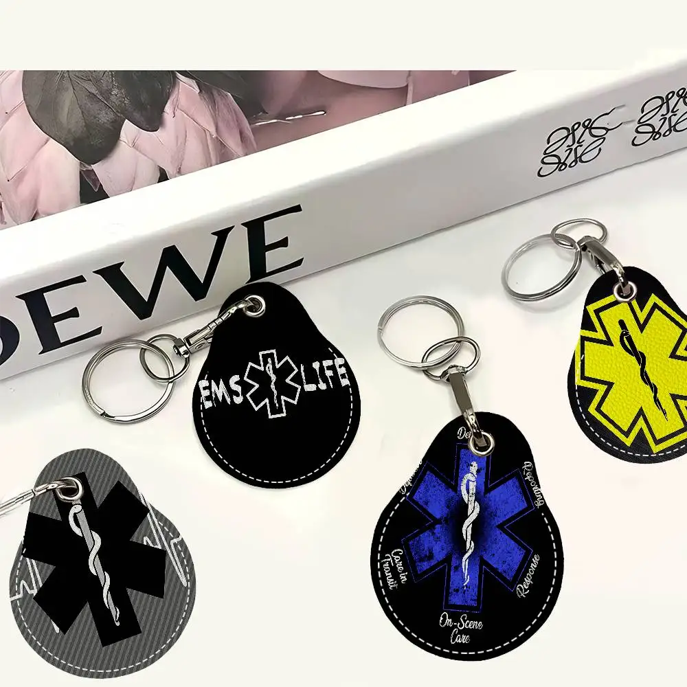 Ems Star Of Life Anime Water Drop Access Card Case Anti-lost Fingerprint-proof Card Holder Keychain Anti-fall Accessories