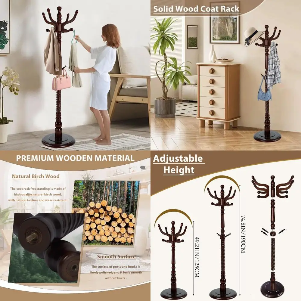 Solid Wooden Coat R… - image