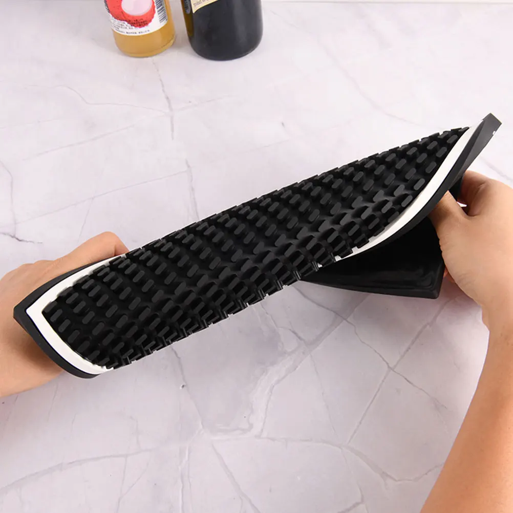 

Soft NonSlip Coffee Mats For Countertop Durable Table Place Mats Kitchen Drying Mat White Edge Bar Accessory