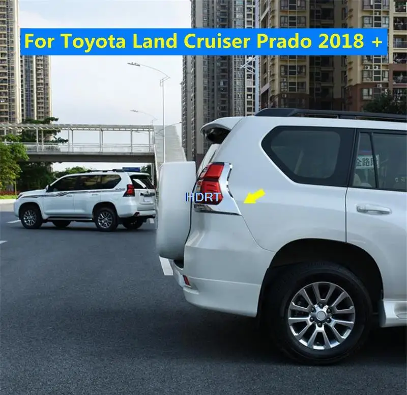 

Для Toyota Land Cruiser Prado 150 2018 + задний фонарь накладная полоса крышка заднего фонаря автомобильный Стайлинг протектор декоративные аксессуары