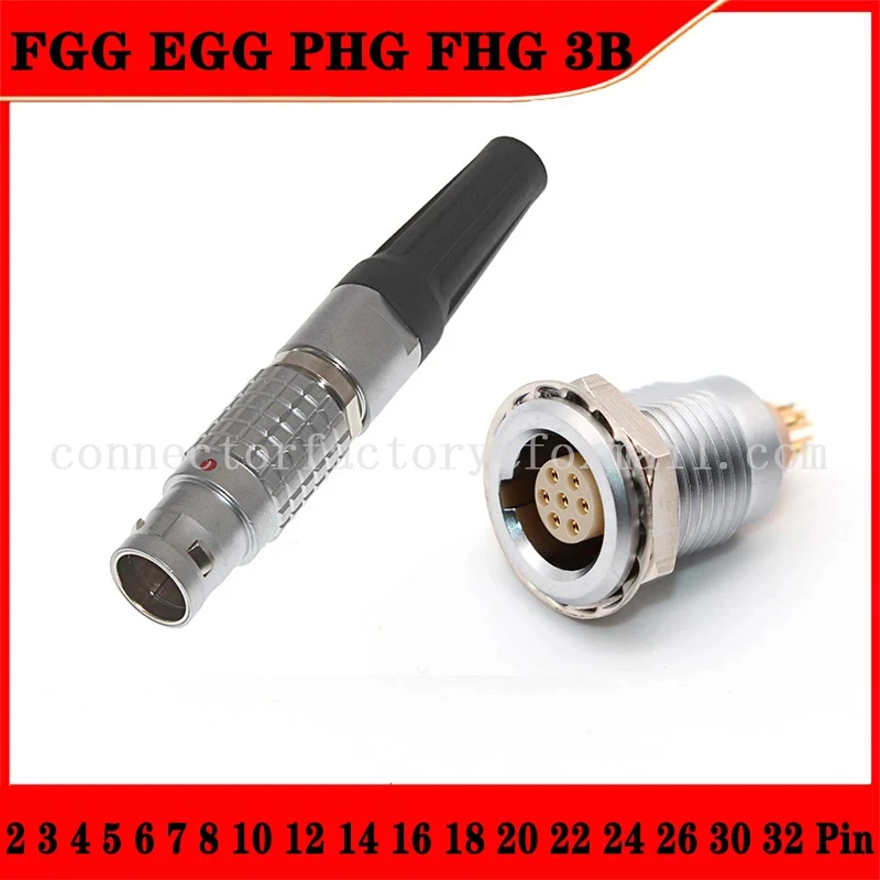 

FGG EGG PHG FHG 3B 2 3 4 5 6 7 8 10 12 14 16 18 20 22 24 26 30 32 Pin Push-pull Self-locking Male Plug Female Socket Connector