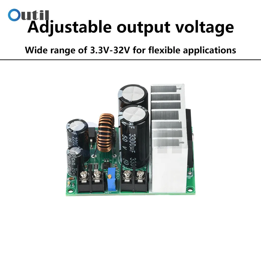 

AC 5-25V/DC 8-38V Input To DC 3.3-32V Output High Current Low Voltage AC-DC Buck Power Module DC-DC Adjustable Voltage Regulator