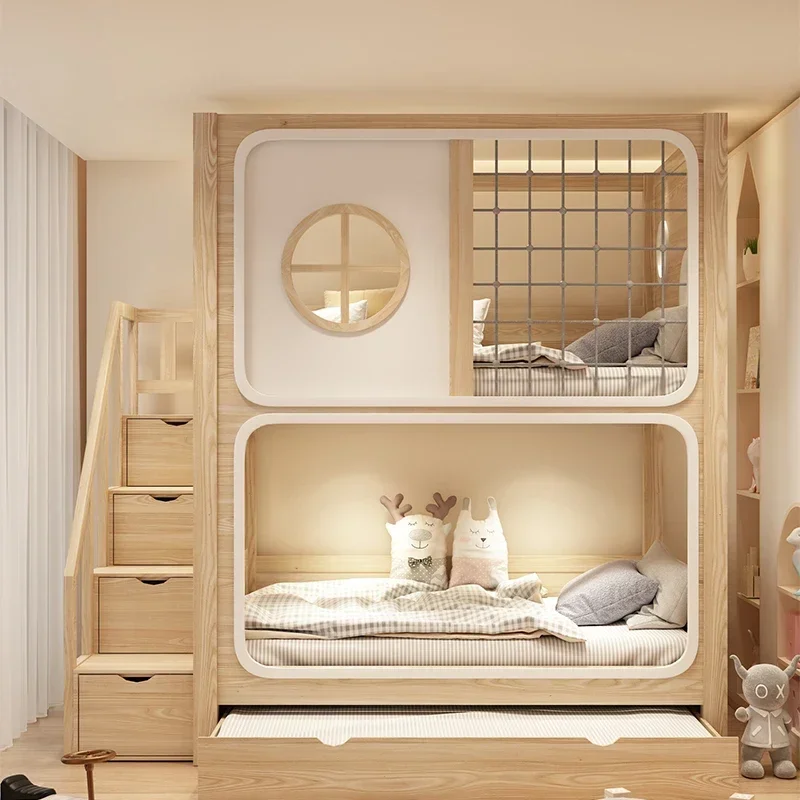 

-Для бетей Берсео ‌ Кровать для мамы и детей с местом для хранения, кровати для малышей, вещи для новорожденных, двойной каркас, розовый деревянный мальчик, ребенок