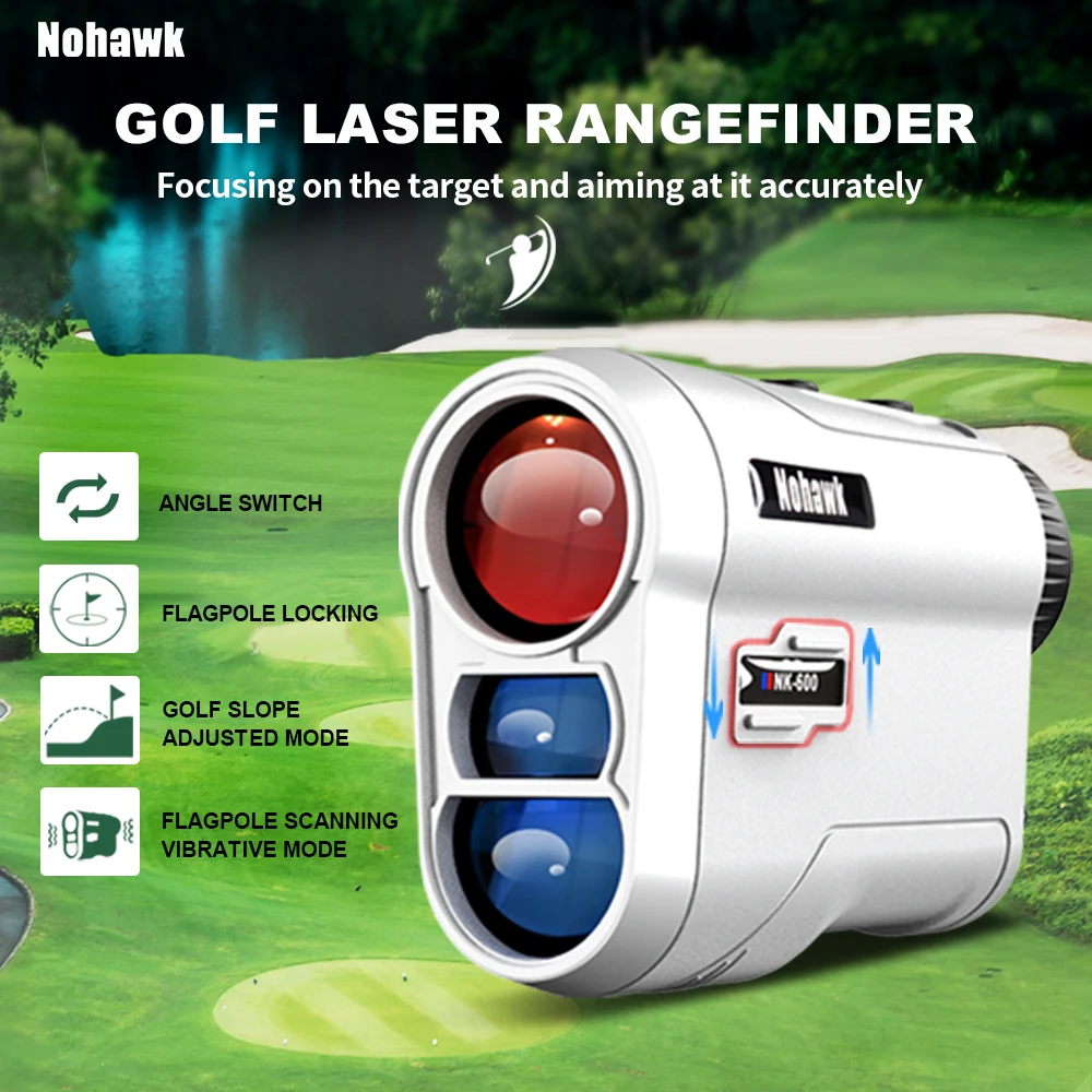 Nohawk Optical Laser Rangerfinders Golf USB 600M 1000M Range Finder With Angle Slope Compensation for Hunting Outdoor Promotions