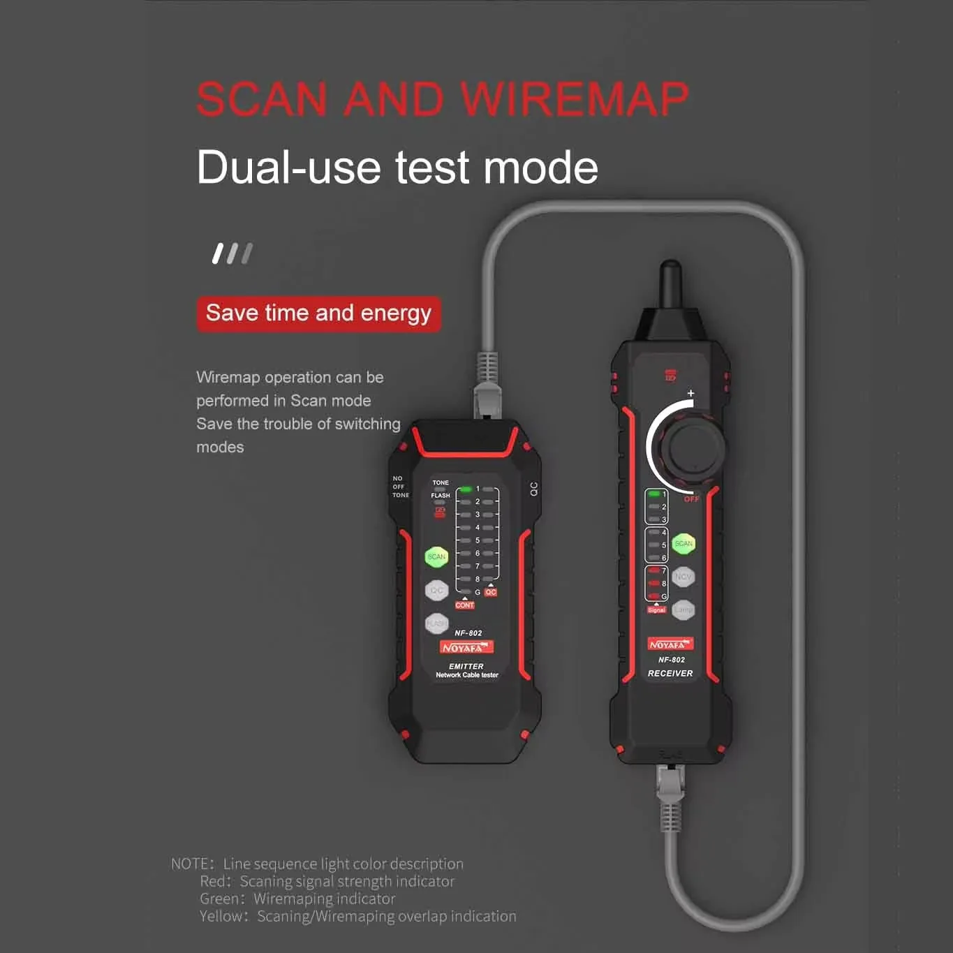 

LCD Display POE Network Cable Tester RJ45 RJ11 Wire Line Tracker Tool