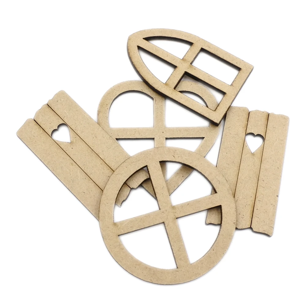 

5 Packs Wooden Cutouts Decorative Pieces Smooth Surface DIY Crafts Lovely Shapes Premium Material Perfect Parties Weddings