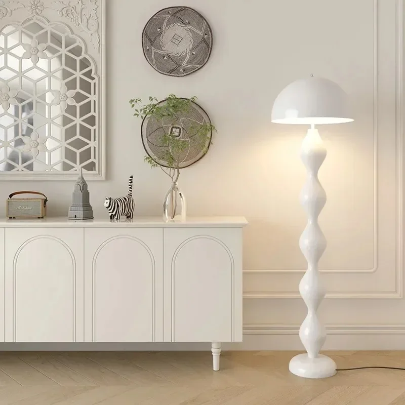 Nordic Modern Minimalist Cream Style Bedroom Bedside Lamp Study Living Room Sofa Next To Macaron Mushroom Floor Lamp