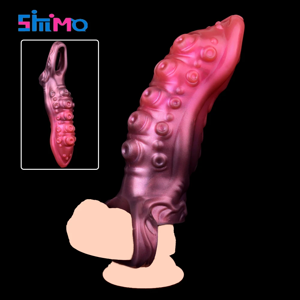 

SMMQ Realistic Silicone Penis Holster Male Sex Toys Cock Enlargement Extender Hollow Octopus Tentacle Dildo For Couple