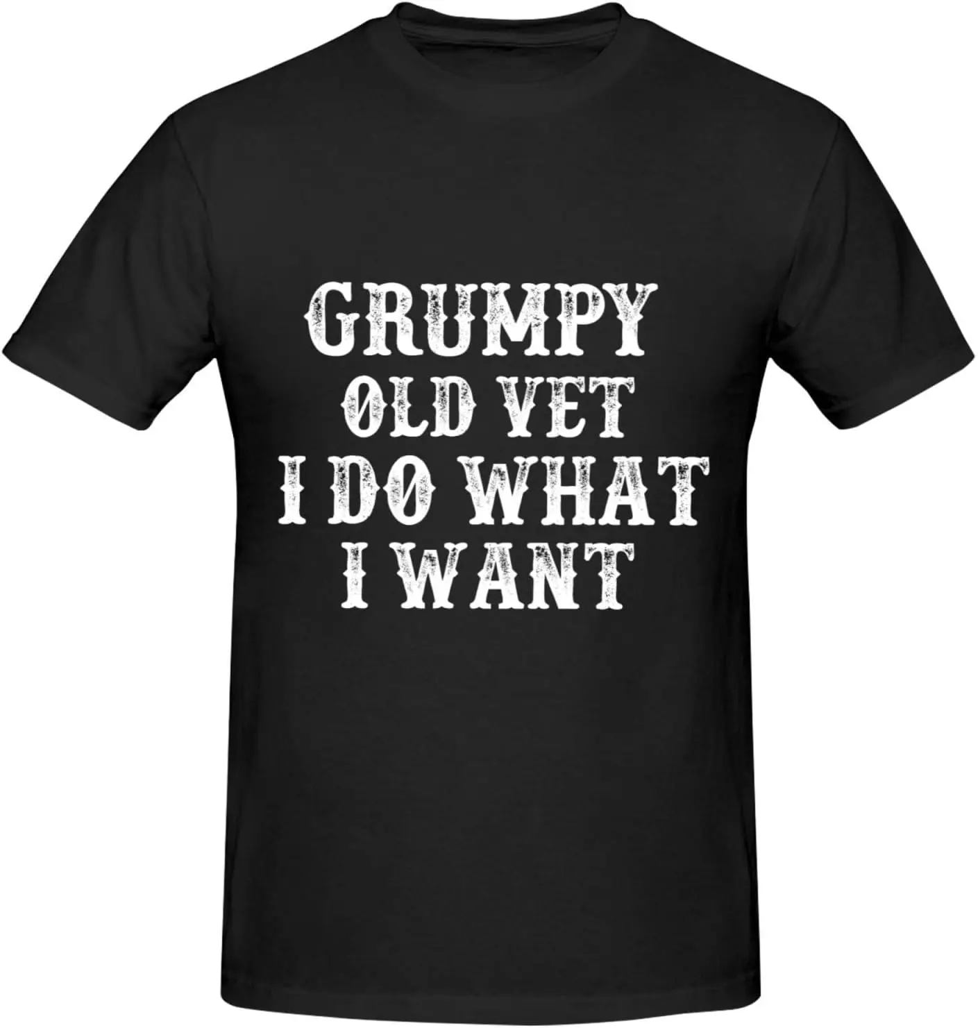 

Футболка Grumpy Old Vet I Do What I Want из хлопка с круглым вырезом для мужчин и женщин