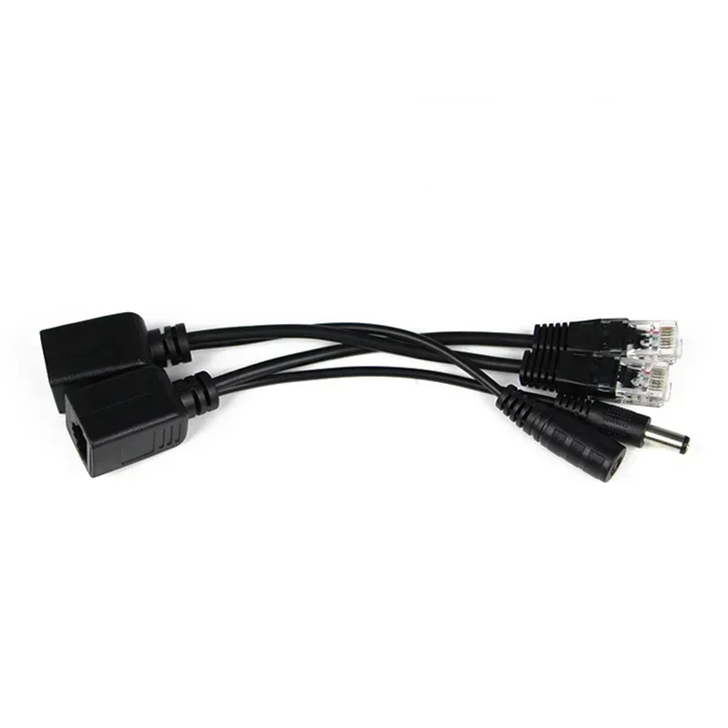 محول PoE حاقن RJ45 + مجموعة الفاصل 12 فولت 24 فولت 36 فولت 1 زوج/5 أزواج كابل الطاقة السلبي إيثرنت POE كابل محول موصلات كابل