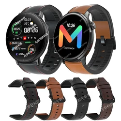 For Mibro Watch Lite 2 Strap 20/22mm Sport  Silicone Leather Band For Mibro Air/Lite/Color/C2/A1/X1 Wrist Bracelet Black buckle