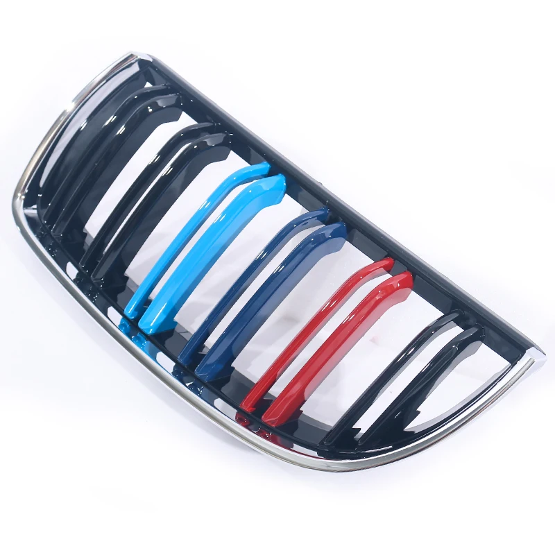 Chrome Silver Front Grill Double Single Kidney Grille For BMW 3 Series E90 E91 2005-2008 Black Auto Part 320 310 320i 330 335