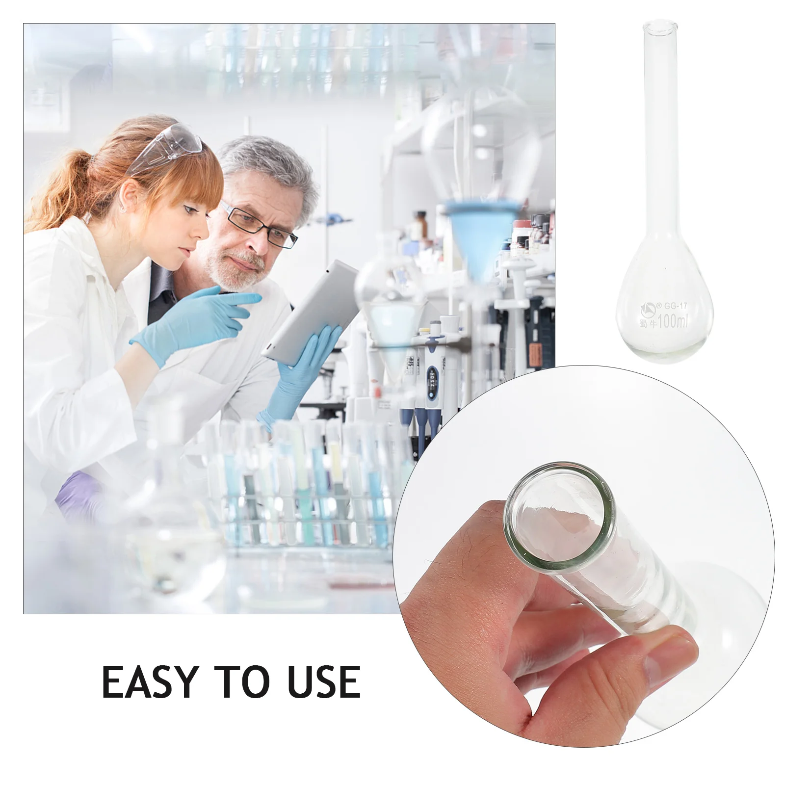 

100ml Transparent Nitrogen Flask Borosilicate Glass Durable Lightweight Easy Carry Suitable Students Teachers Labs