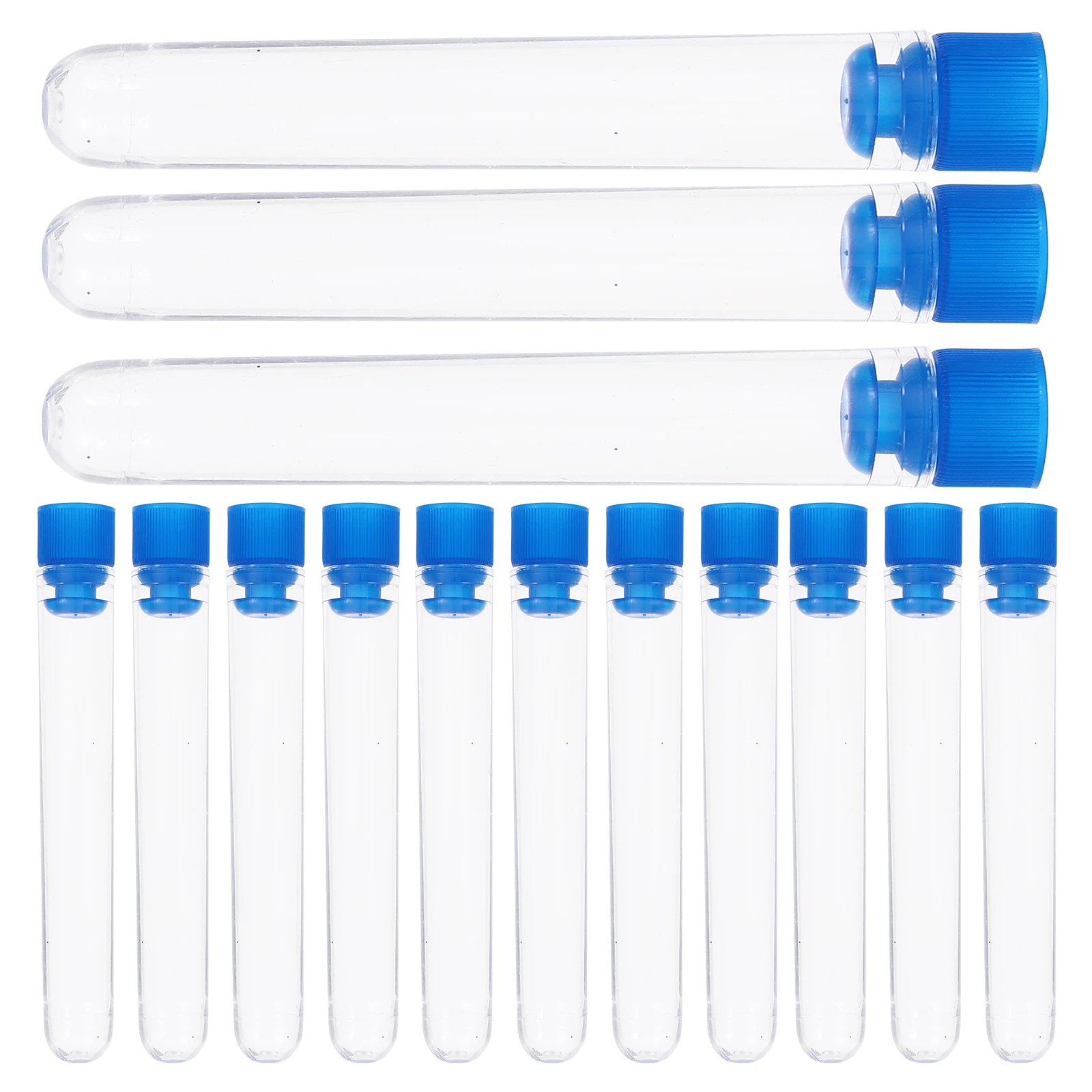 

50 Pcs with Cover Laboratory Test Tube Tubes Scientific Experiments Sample Vials