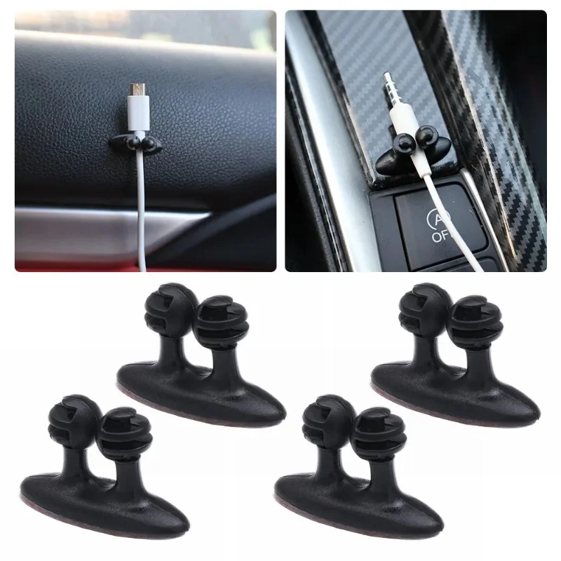 8-48Pcs Self Adhesive Multifunctional Car Cable Organizer For Cell Phones Car Charger Cable Clips Storage And Organization Tools