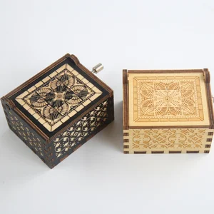 Music Box Anime Theme Music Merry Go Round of Life Wooden Hand Cranked Musical Box New Year Birthday  Mother's Day Gift